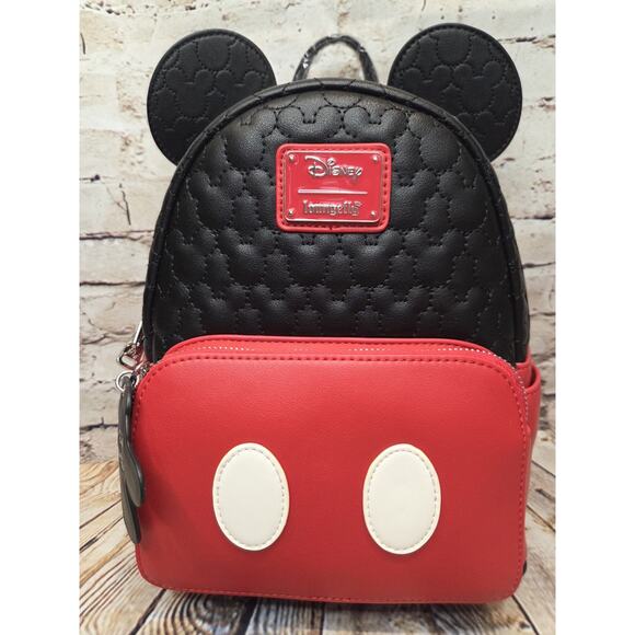 Loungefly Handbags - Loungefly Mickey Mouse Mini Backpack NEW Hardtag Red/Black NWT